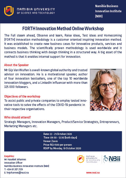 Forth Innovation method online workshop